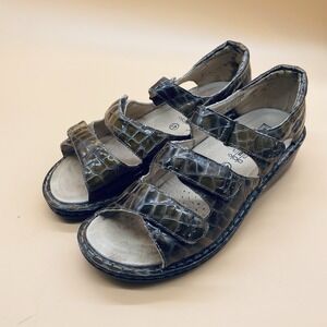 Hoopoe Ortho-Line Women's Sandals Brown Crocodile Print Size W(2E) 11 EU‎ 41